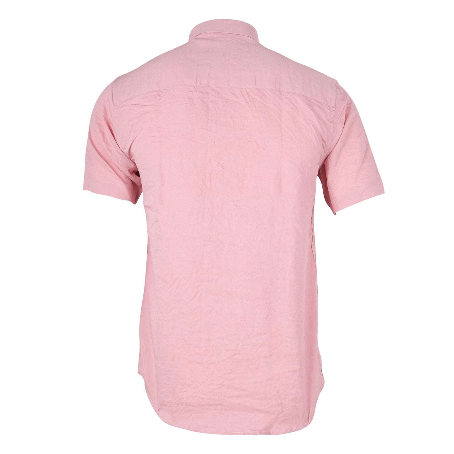TOMMY HILFIGER Pink Crinkle Short Sleeve Casual Shirt