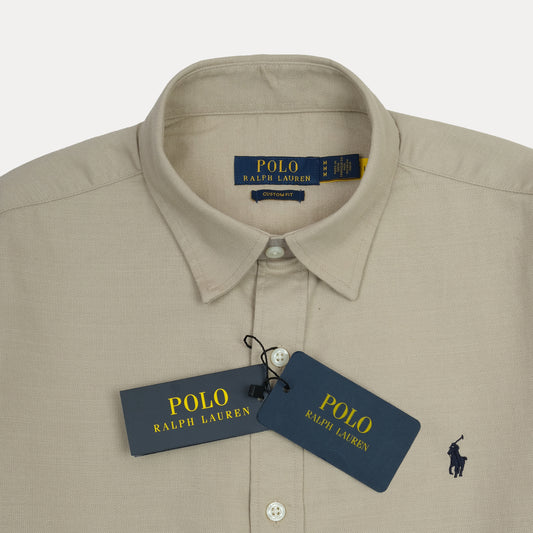 POLO Whispering Sand Classic Fit Long Sleeve Button-Up Shirt