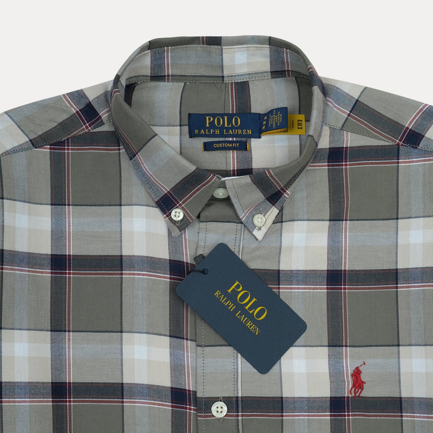 POLO RALPH LAUREN Enchanted Sage Custom Fit Plaid Button-Down Shirt