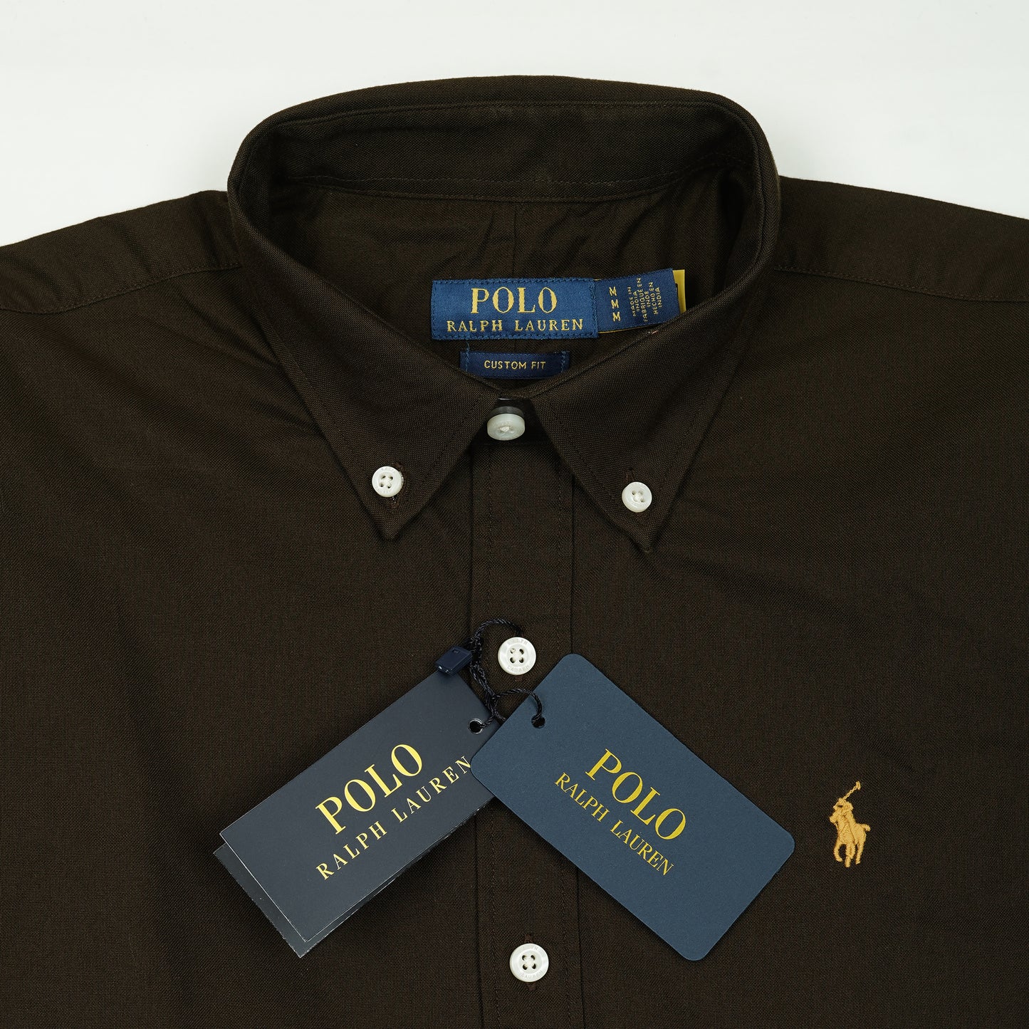 POLO RALPH LAUREN Earthy Walnut Custom Fit Long Sleeve Button-Down Shirt