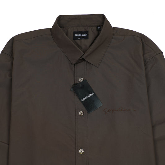 GIORGIO ARMANI Prismatic Amber Tailored Fit Long Sleeve Shirt