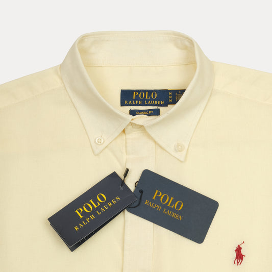 POLO RALPH LAUREN Luminous Vanilla Tailored Fit Long Sleeve Button-Up Shirt