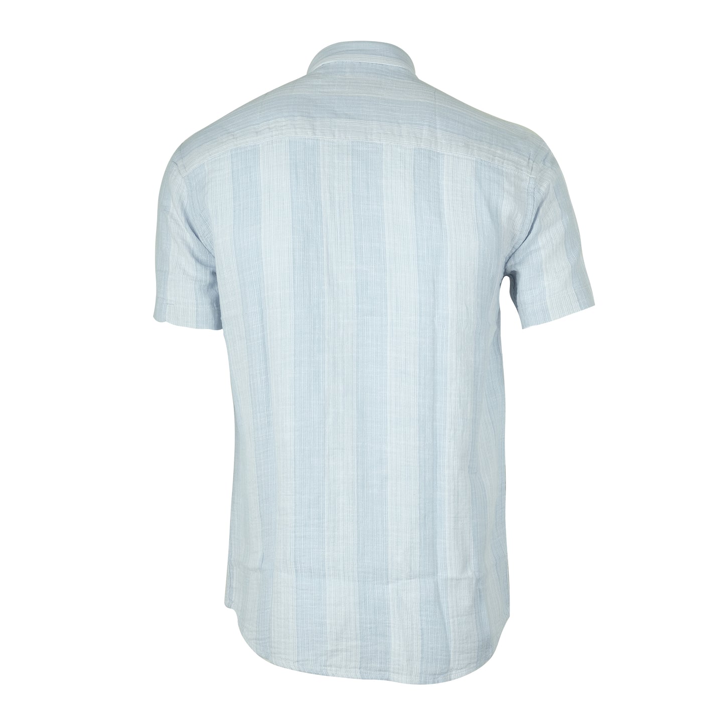 TOMMY HILFIGER Light Blue Striped Short Sleeve Casual Shirt