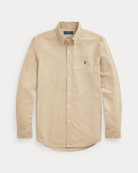 POLO Whispering Sand Classic Fit Long Sleeve Button-Up Shirt