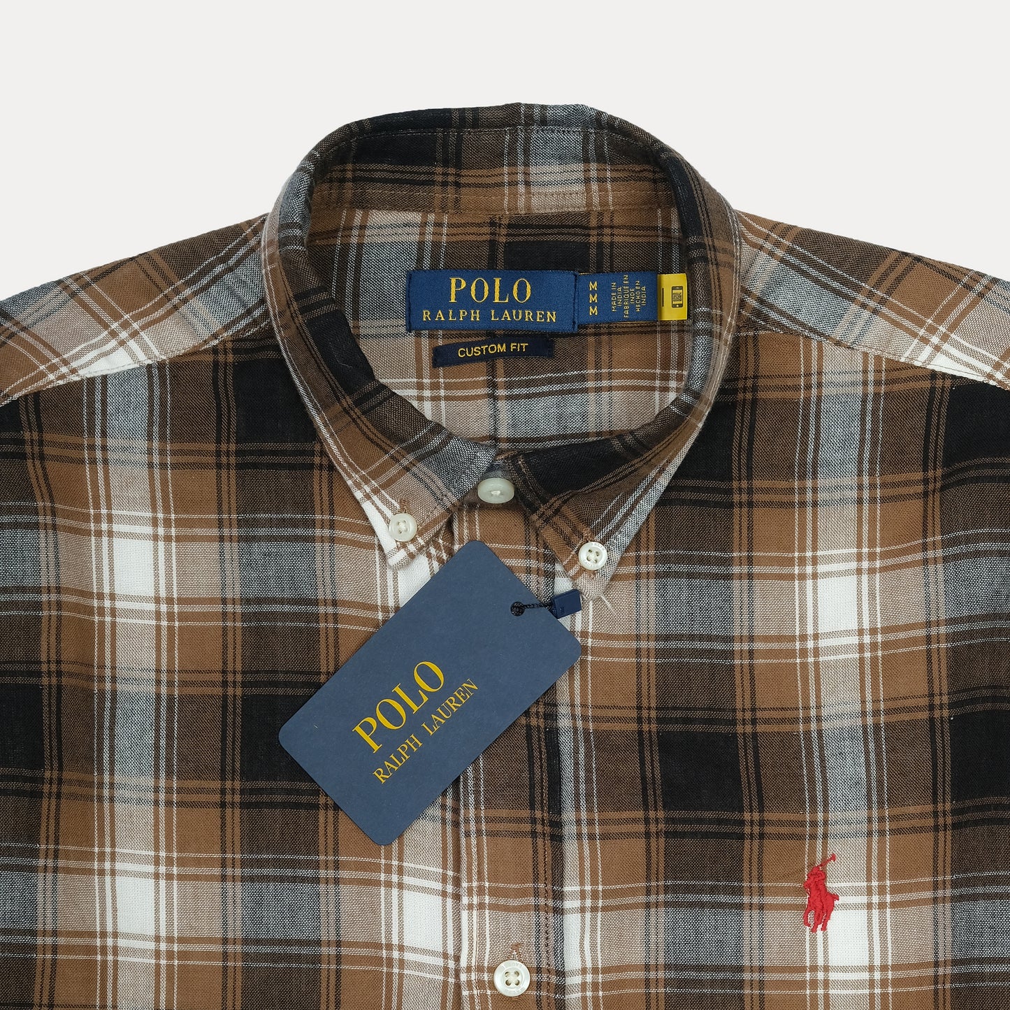 POLO RALPH LAUREN Rustic Maple Custom Fit Long Sleeve Plaid Shirt