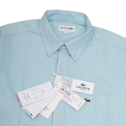 LACOSTE Light Blue Classic Fit Button-Up Shirt