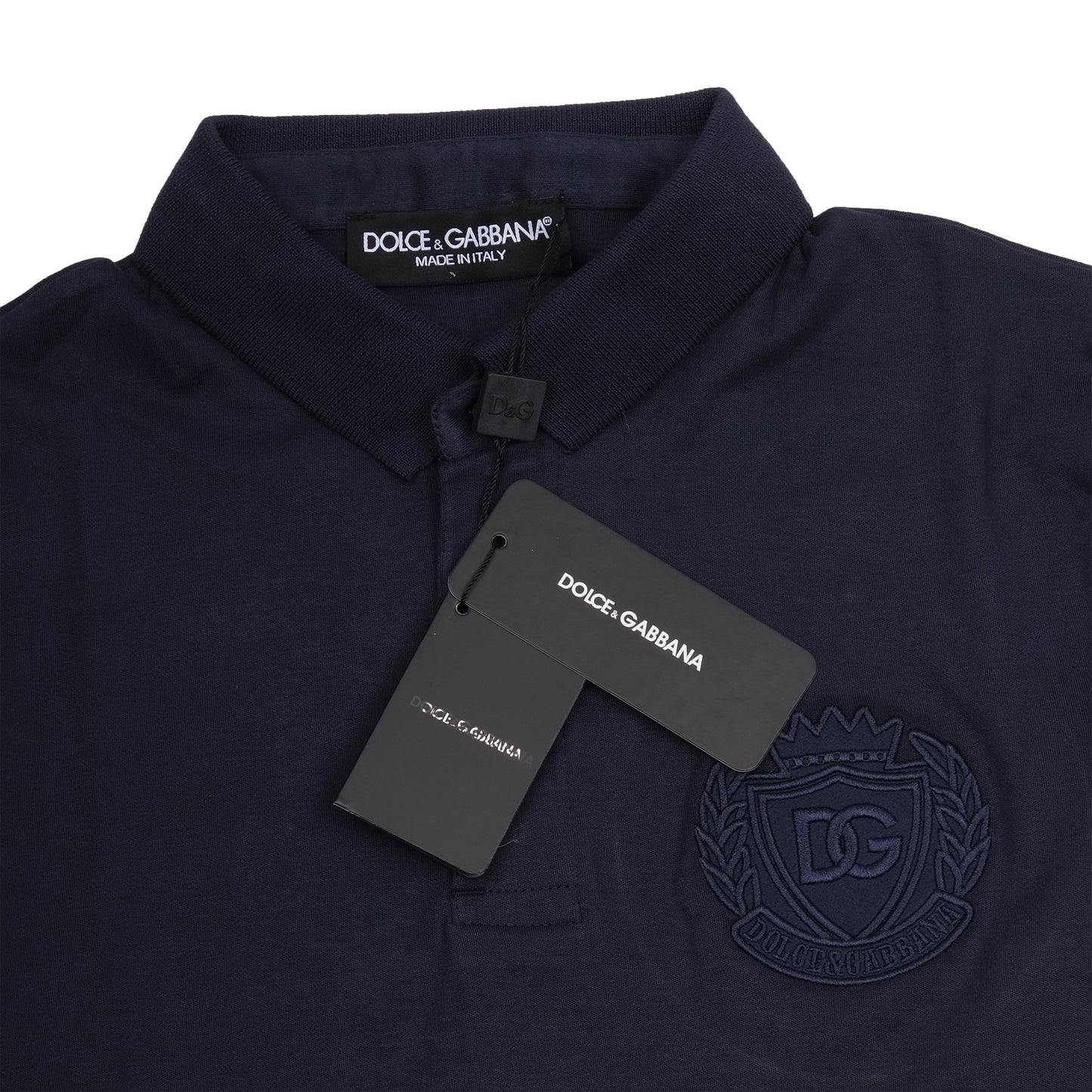 DOLCE&GABBANA Navy Classic Logo Polo Shirt