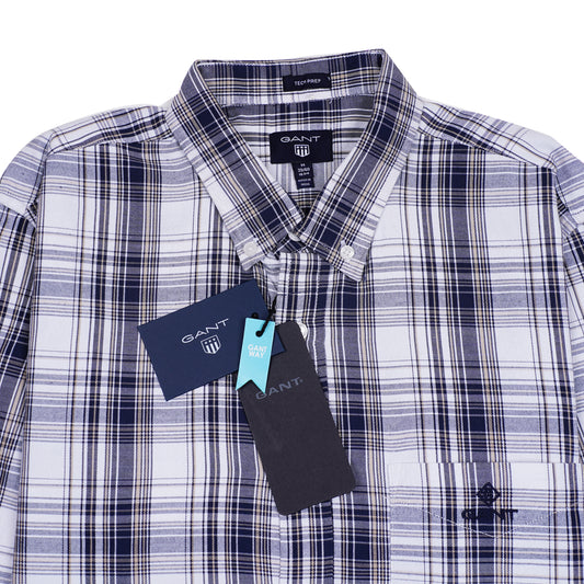 GANT Celestial Sapphire Tailored Fit Long Sleeve Check Shirt