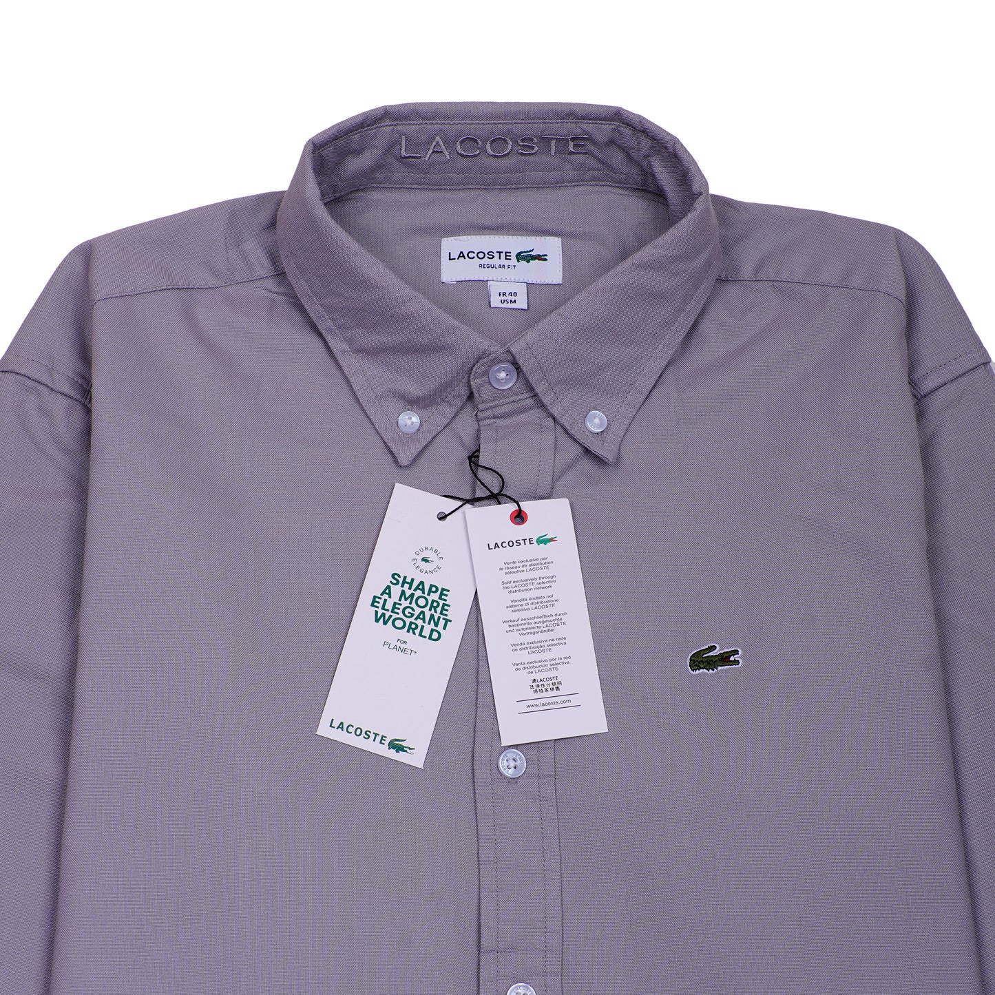 LACOSTE Opulent Amethyst Classic Fit Long Sleeve Button-Up Shirt