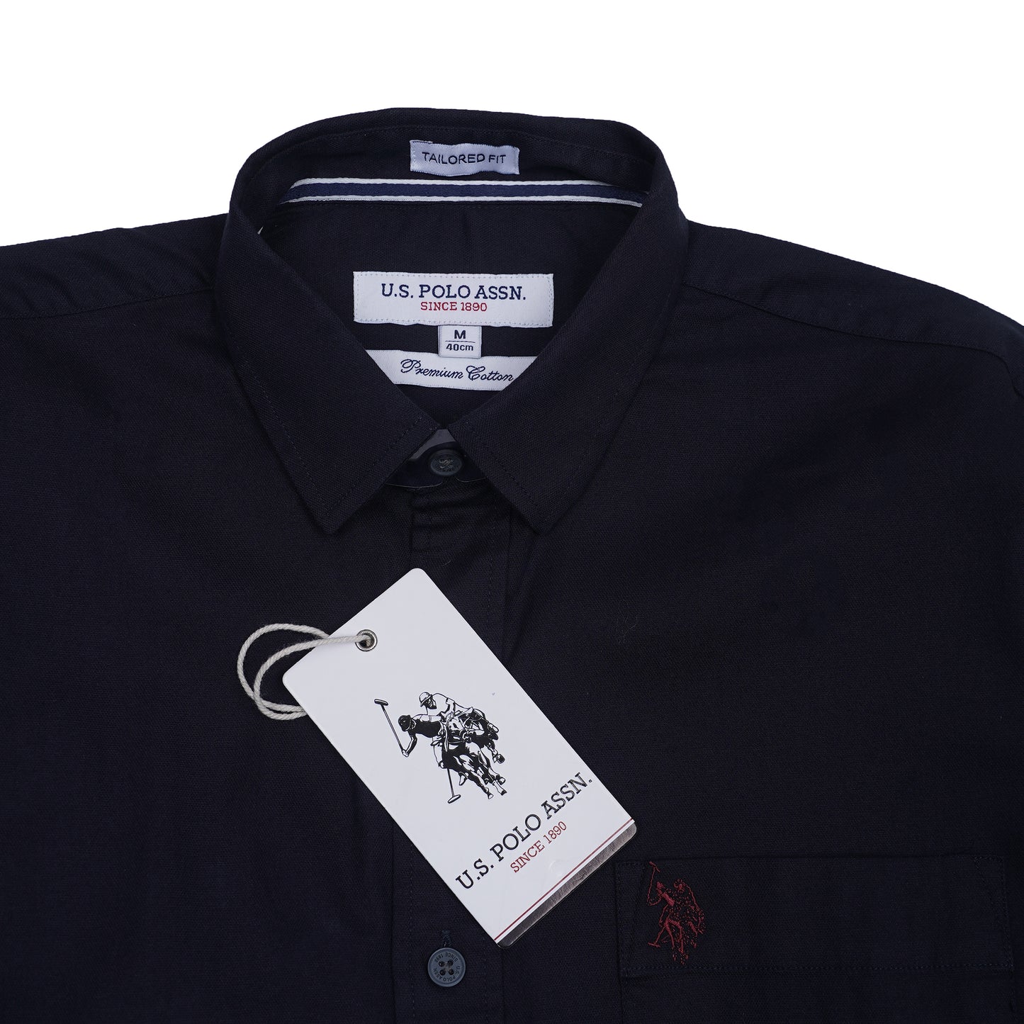 U.S. POLO ASSN. Prismatic Lapis Aurora Tailored Fit Long Sleeve Shirt