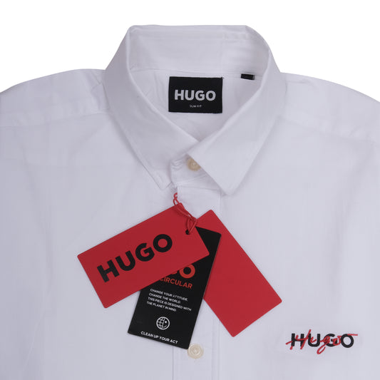 HUGO Frosted Pearl Tailored Fit Long Sleeve Button-Up Shirt