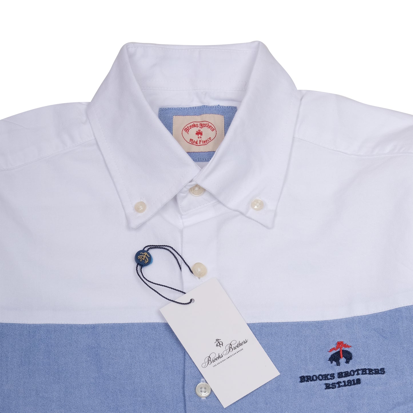 BROOKS BROTHERS Celestial Aqua Tailored Fit Long Sleeve Button-Up Shirt