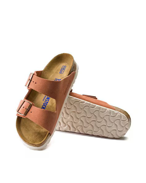 BIRKENSTOCK Sunset Coral Narrow Fit Soft Footbed Slip-On Sandals