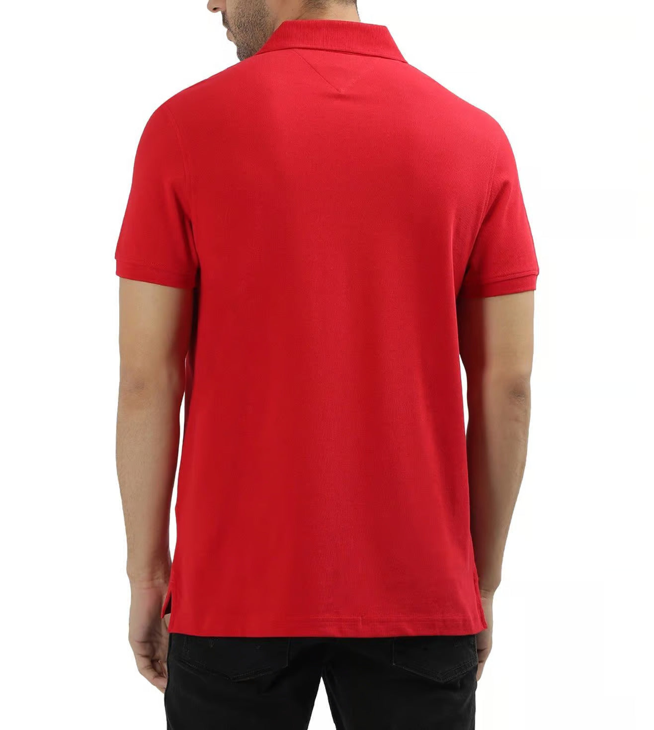 TOMMY HILFIGER Classic Red Short Sleeve Polo Shirt
