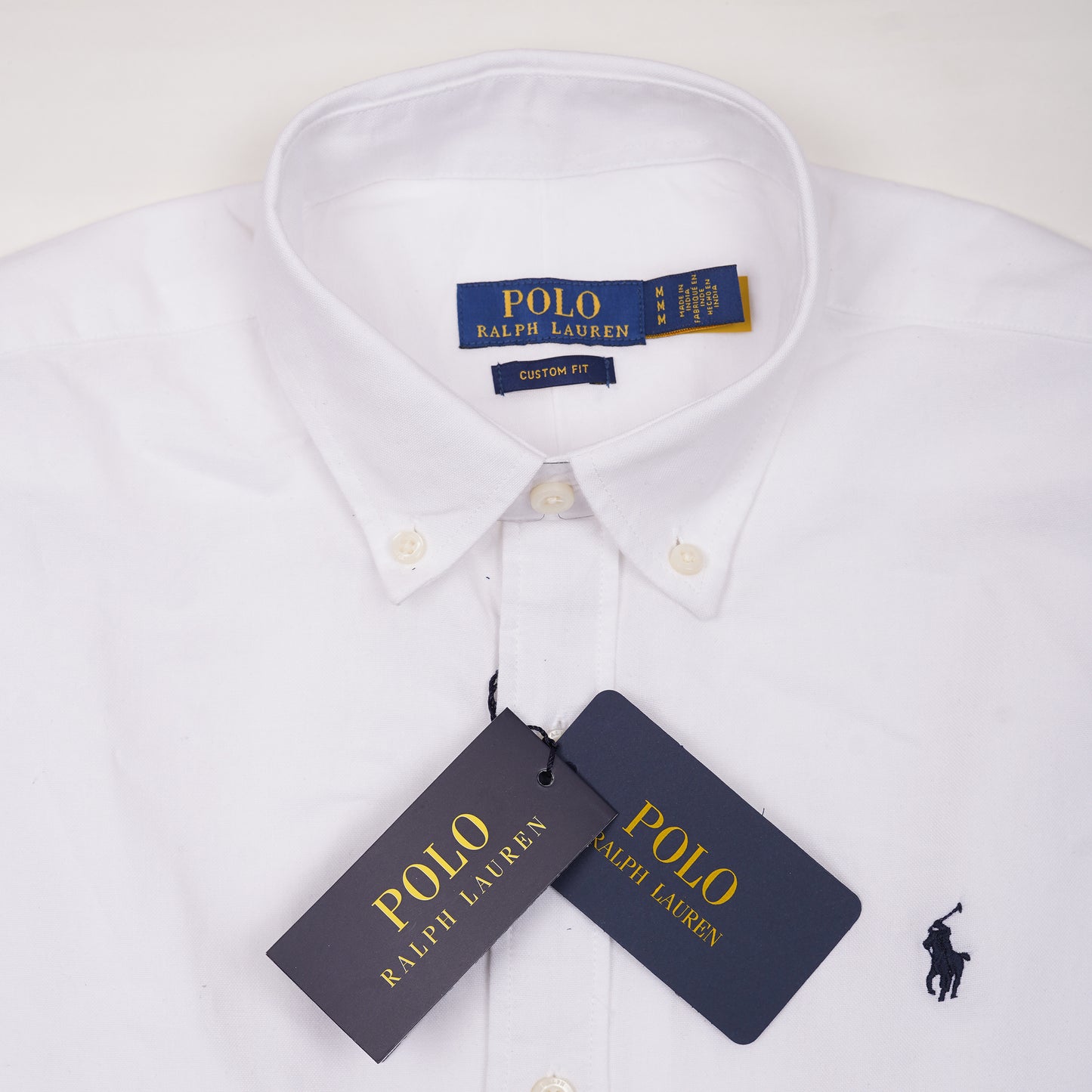 POLO RALPH LAUREN Opalescent Ivory Custom Fit Long Sleeve Button-Down Shirt