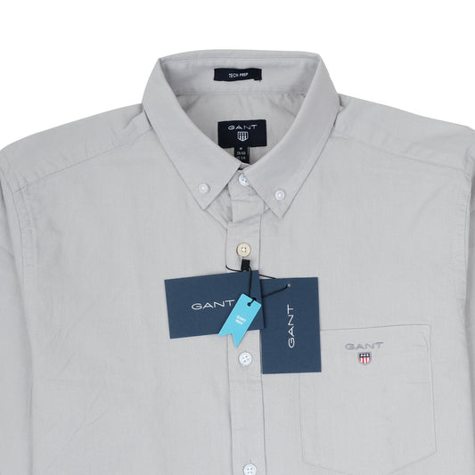 GANT Light Grey Oxford Button-Down Long Sleeve Shirt