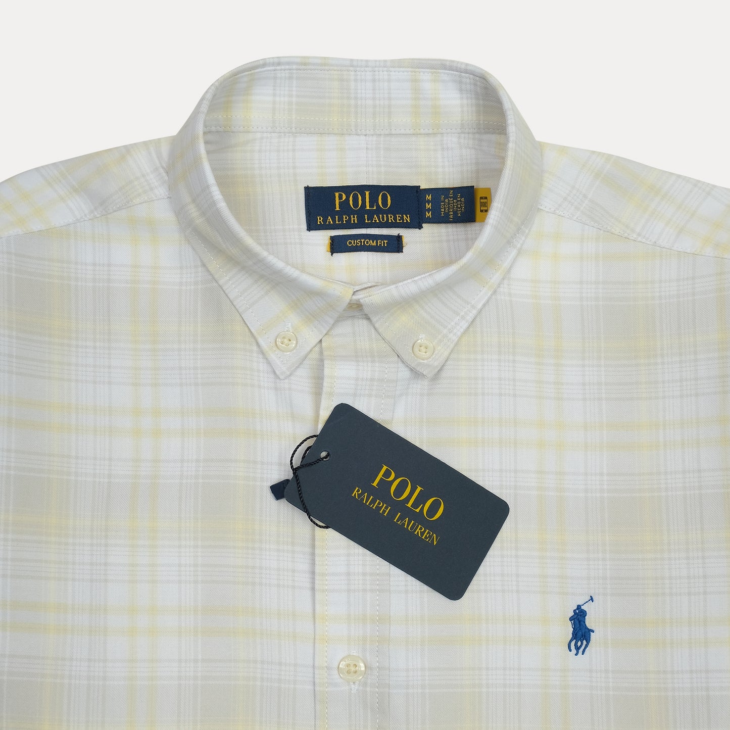 POLO RALPH LAUREN Luminous Citrus Tailored Fit Long Sleeve Check Shirt