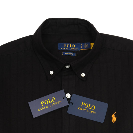 POLO RALPH LAUREN Obsidian Velvet Luxe Custom Fit Long Sleeve Button-Up Shirt