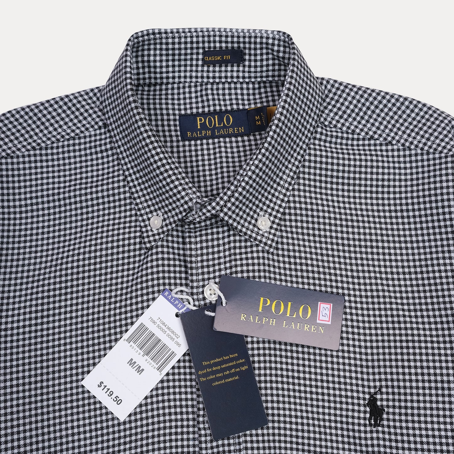POLO RALPH LAUREN Celestial Indigo Tailored Fit Long Sleeve Gingham Shirt
