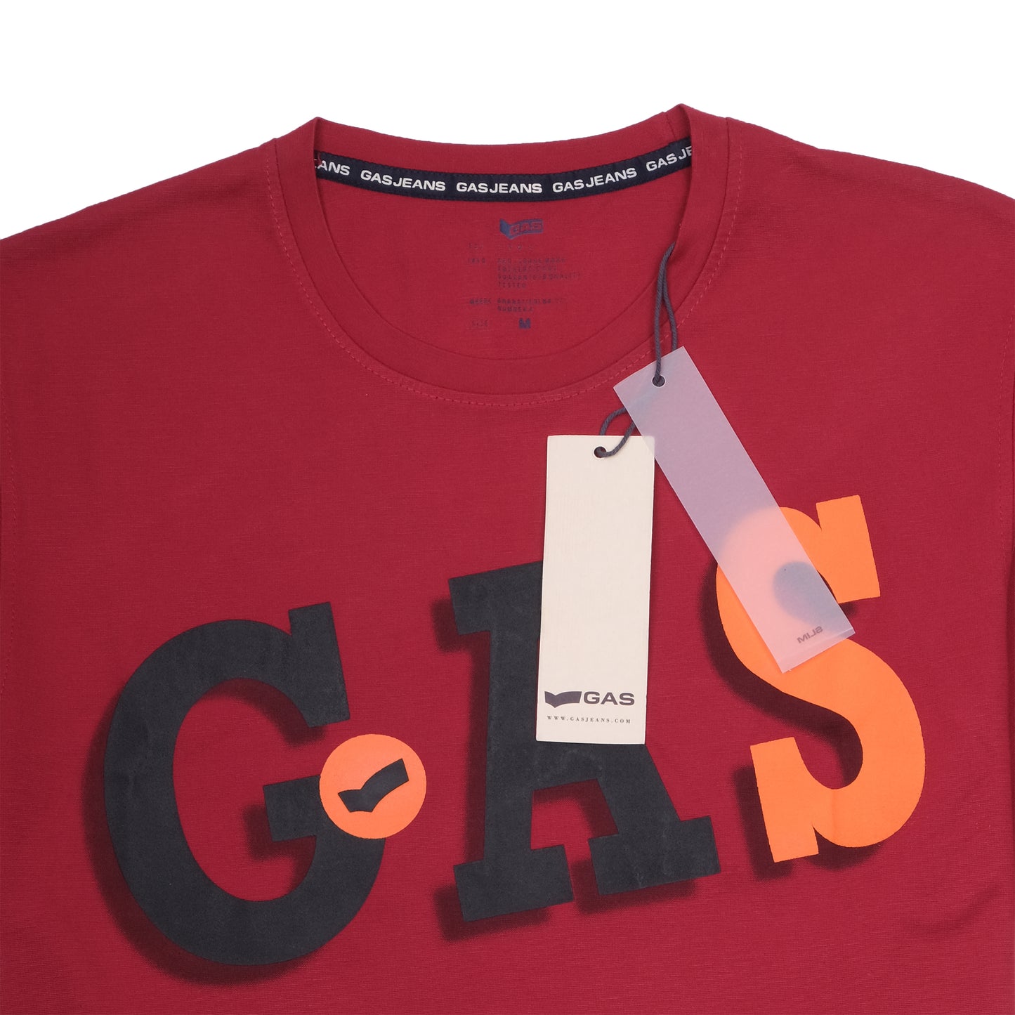 GAS Bold Red Graphic Letter T-Shirt