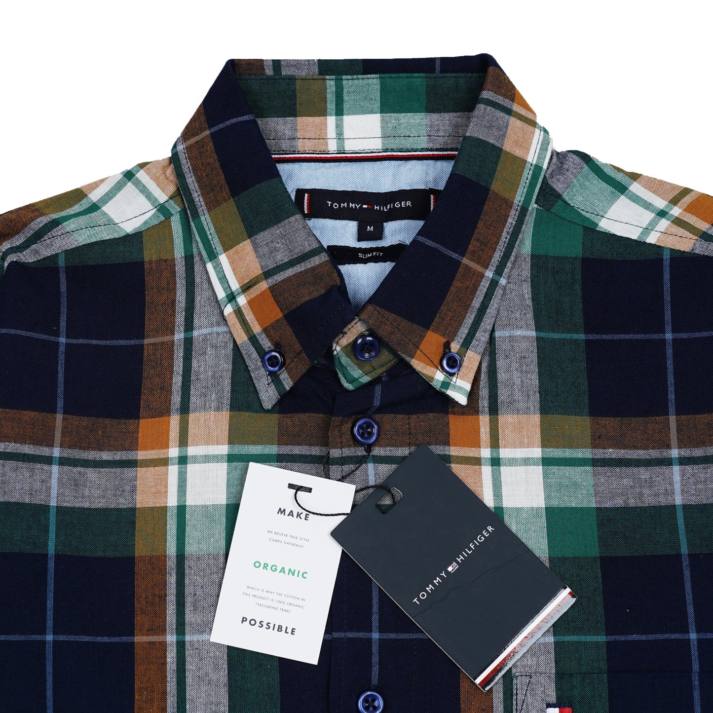 Tommy Hilfiger Aurelian Fern Tailored Fit Long Sleeve Gingham Shirt