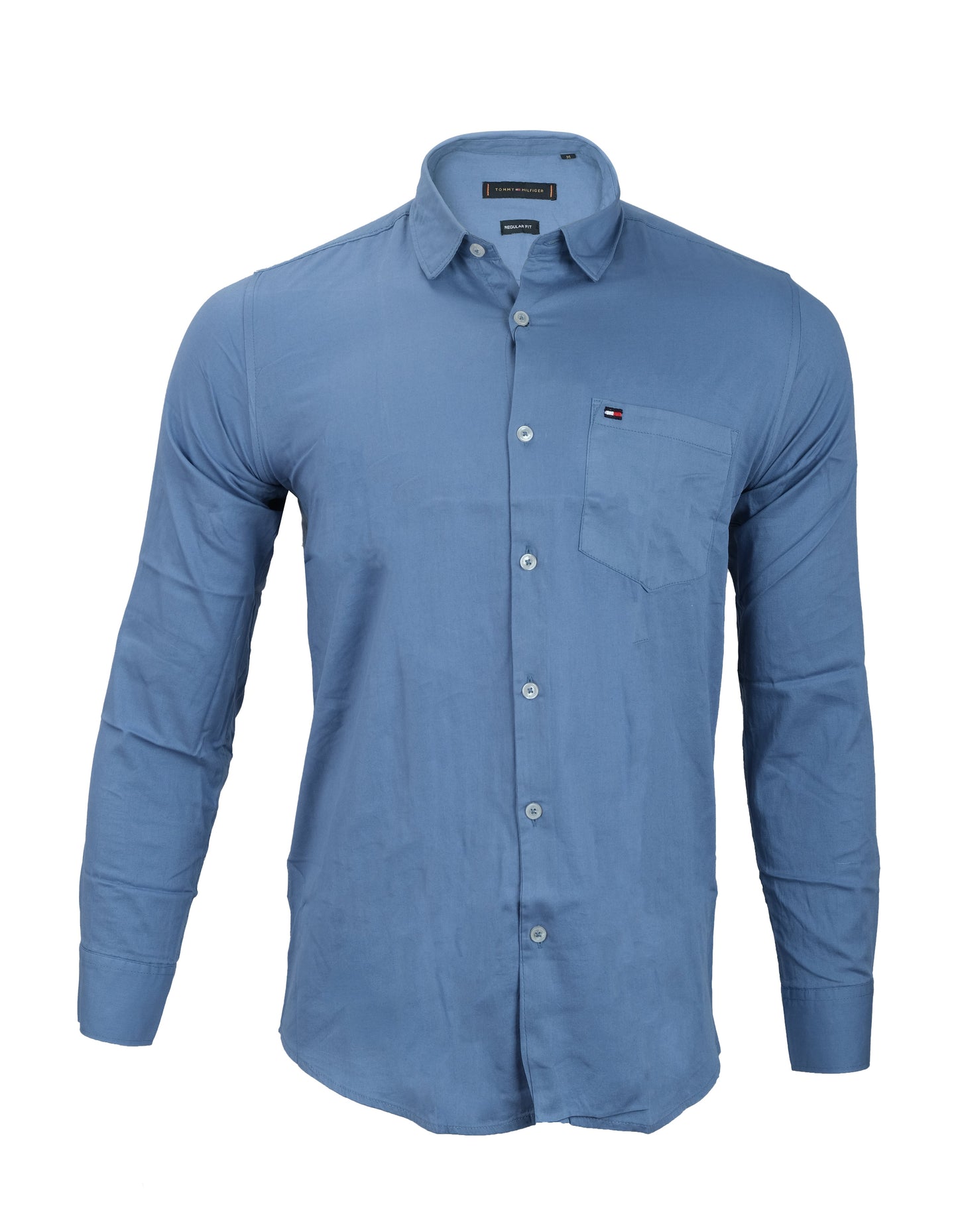 TOMMY HILFIGER Blue Essential Slim Fit Long Sleeve Shirt
