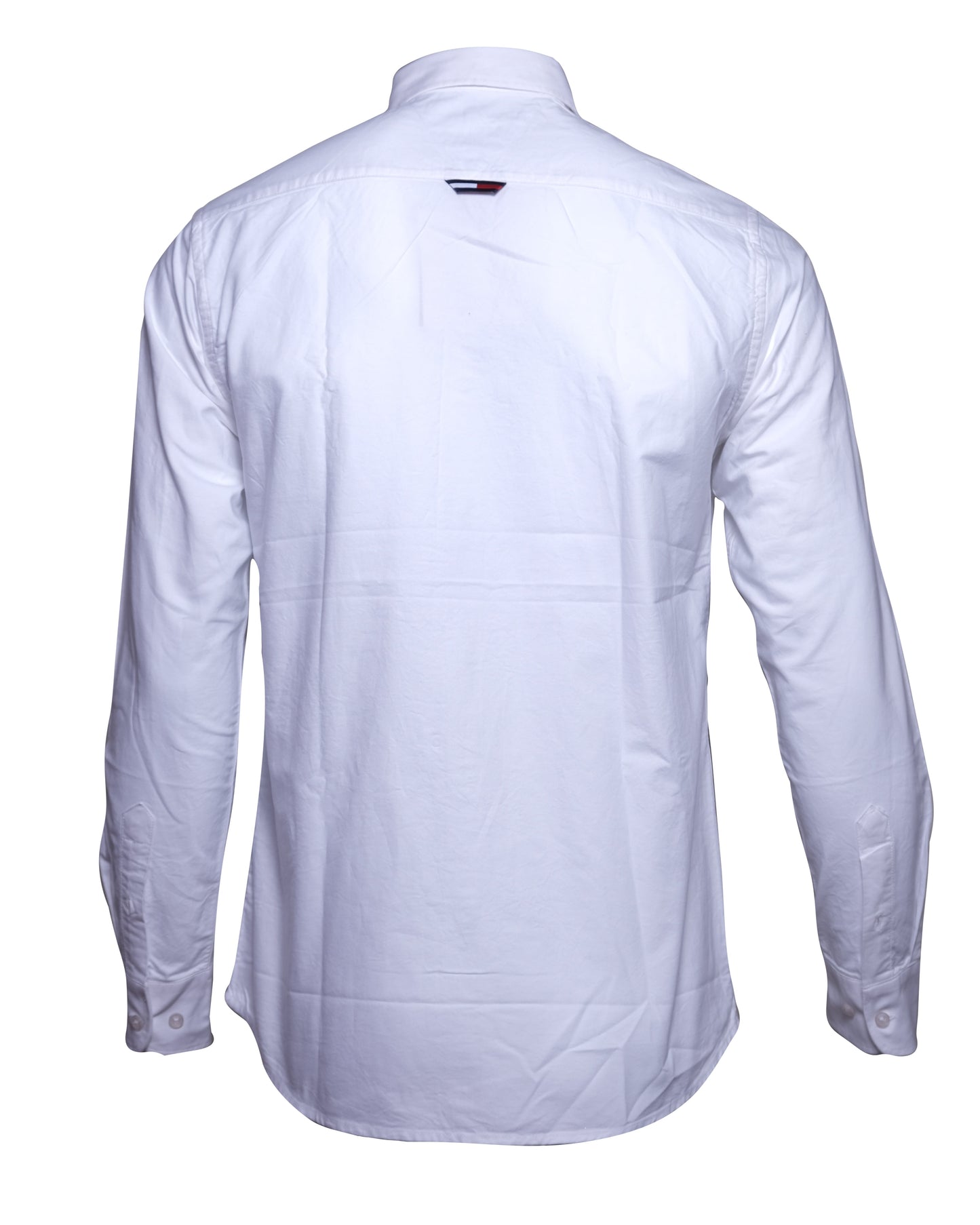 TOMMY HILFIGER White Oxford Crest Embroidery Long Sleeve Shirt