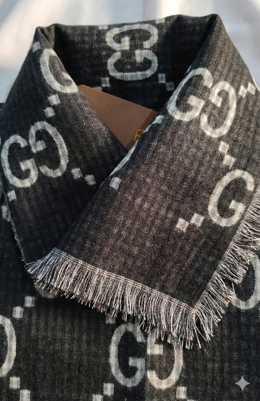 Gucci GG Monogram Wool Blend Scarf