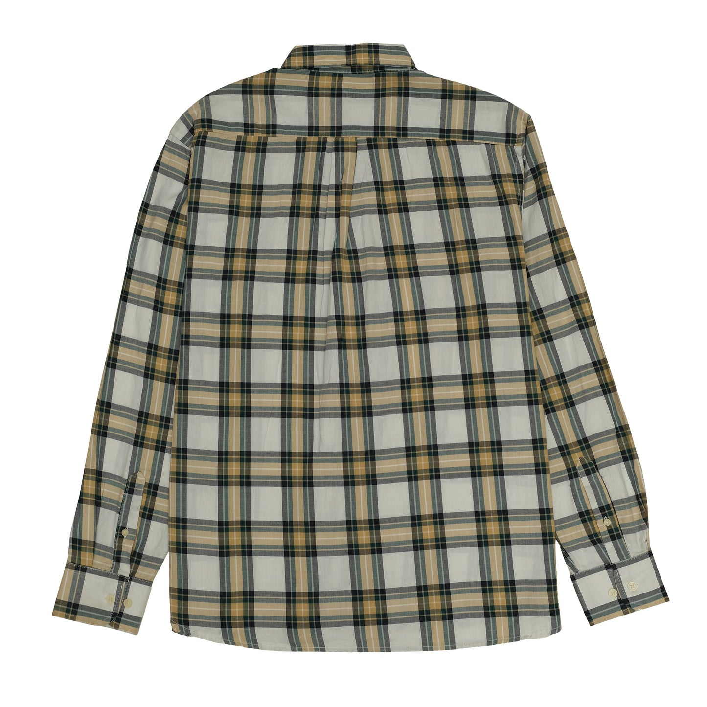 GANT Classic Fit Yellow Green Plaid Button-Up Shirt