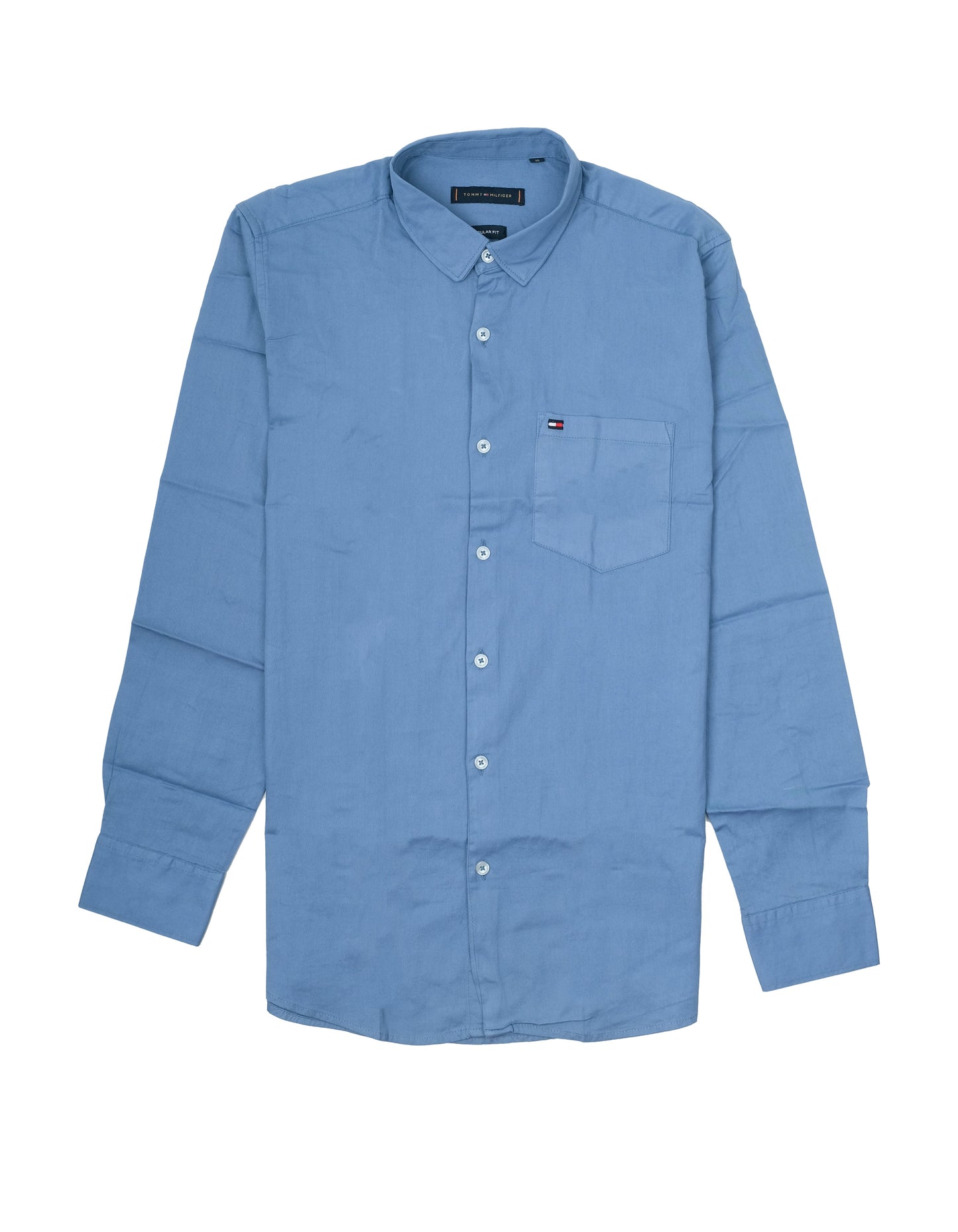 TOMMY HILFIGER Blue Essential Slim Fit Long Sleeve Shirt