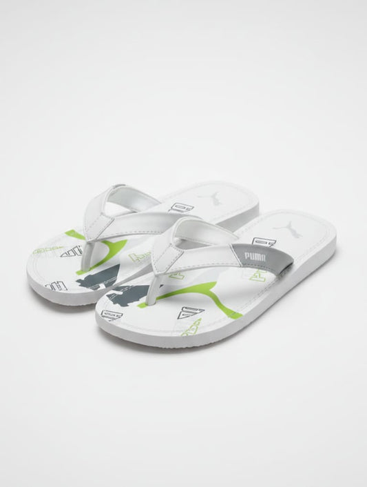 PUMA Enchanted Teal Luxe Graphic Flip Flops