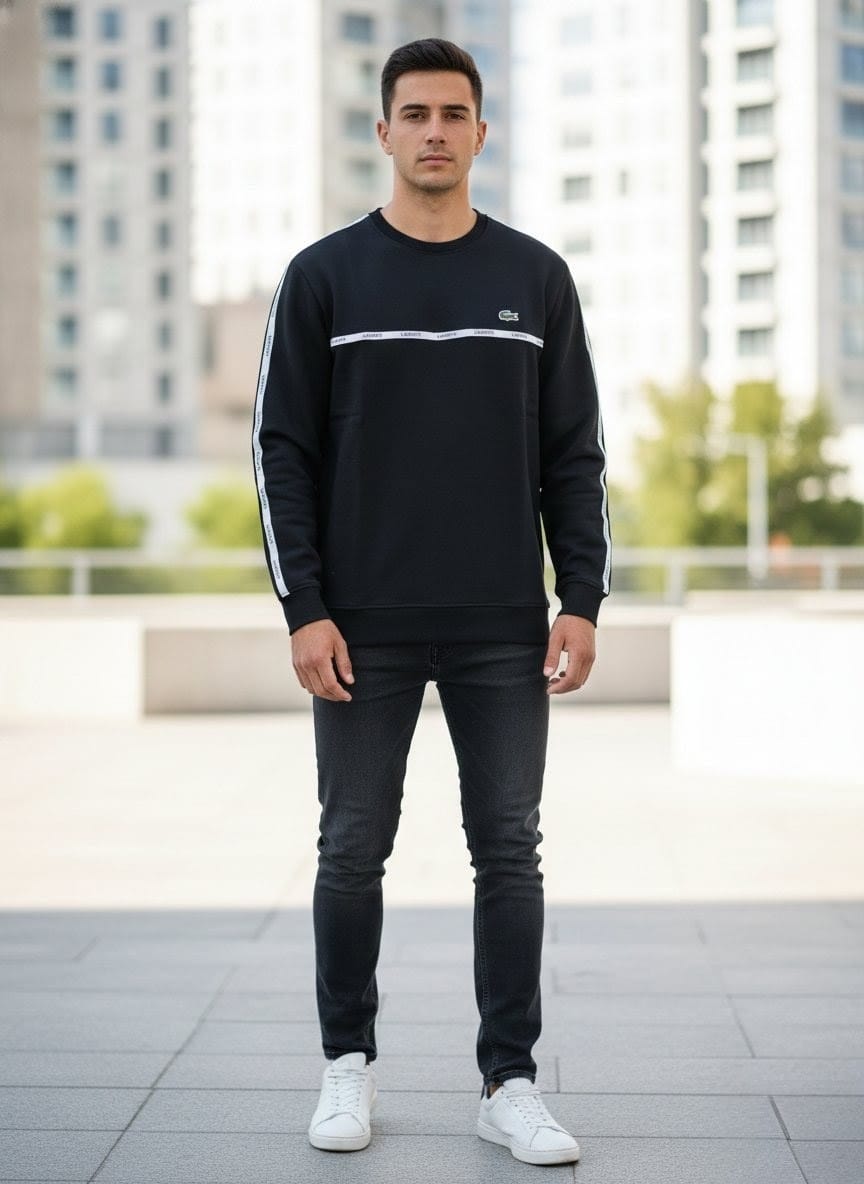 Lacoste Classic Logo Stripe Sweatshirt