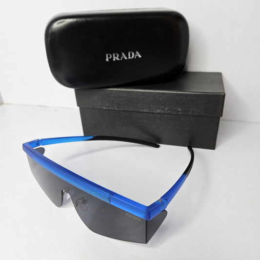 PRADA Ethereal Aqua Futuristic Shield Sunglasses