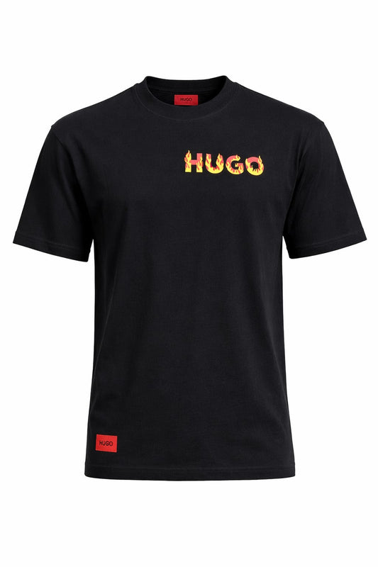 HUGO BOSS Flame Graphic  Drop Shoulder T-Shirt