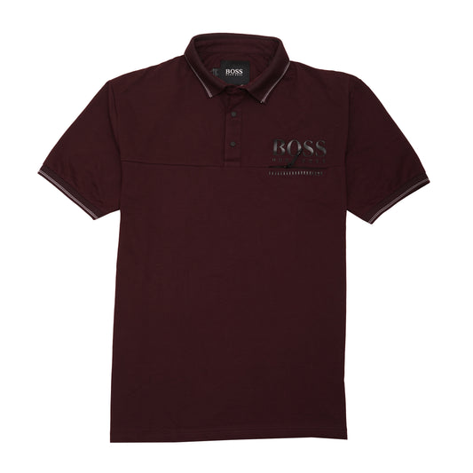 BOSS Burgundy Classic Fit Polo Shirt