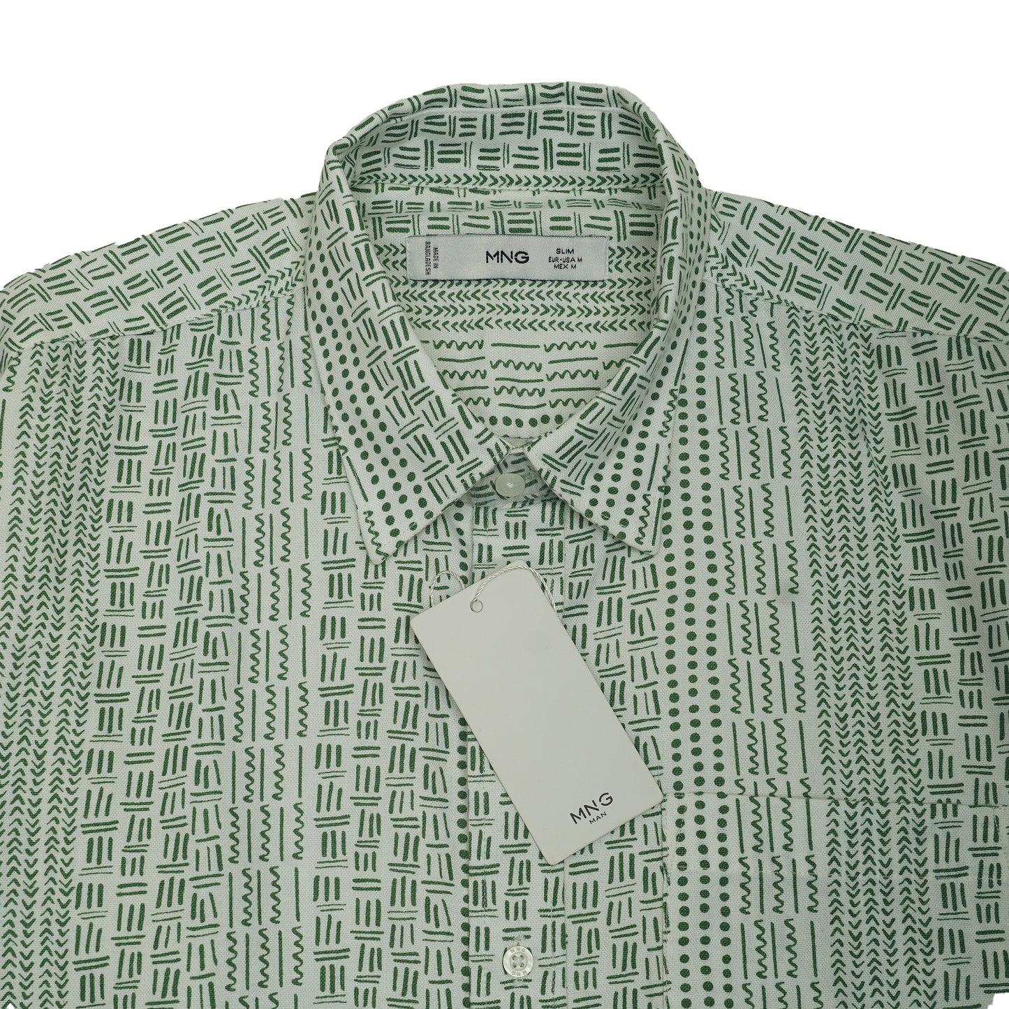 MNG Opulent Sage Contemporary Fit Long Sleeve Shirt