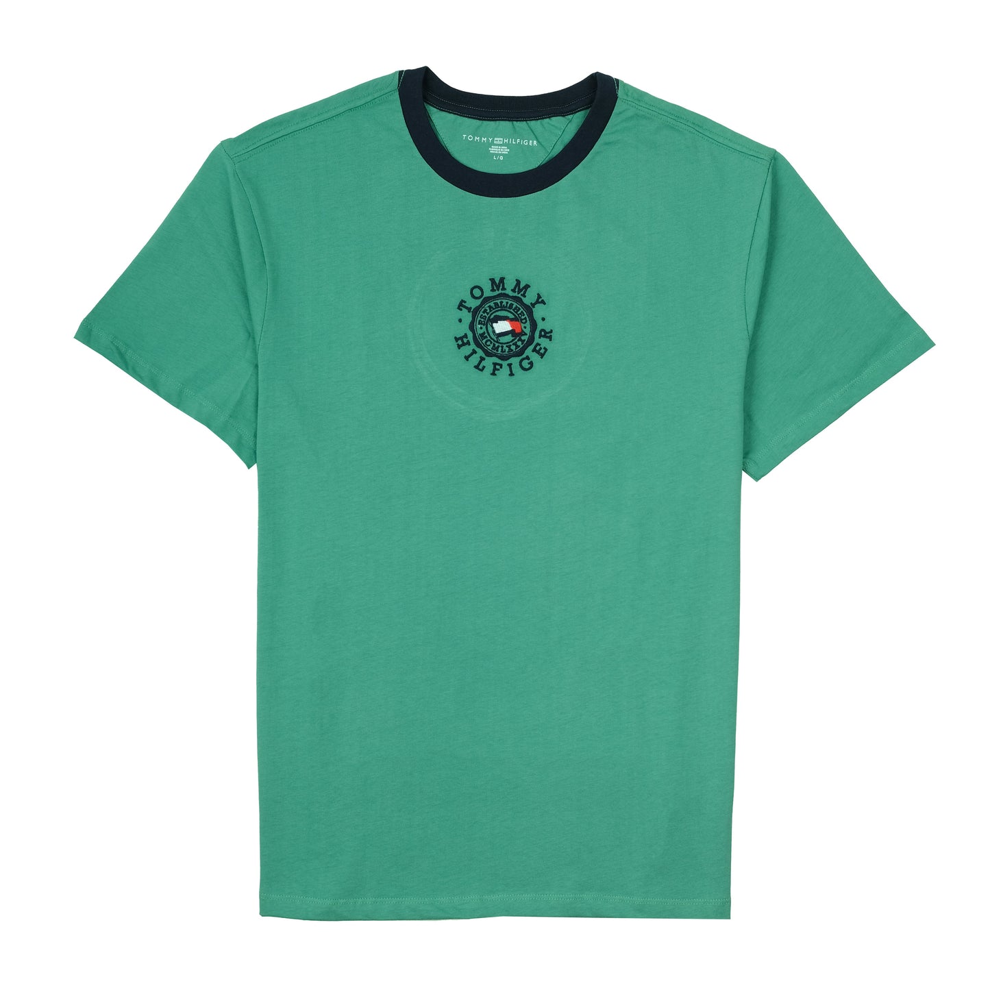 Tommy Hilfiger Green Graphic Printed Round Neck T-shirt