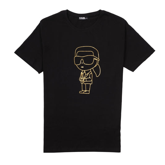 Karl Lagerfeld Black Round Neck T-shirt