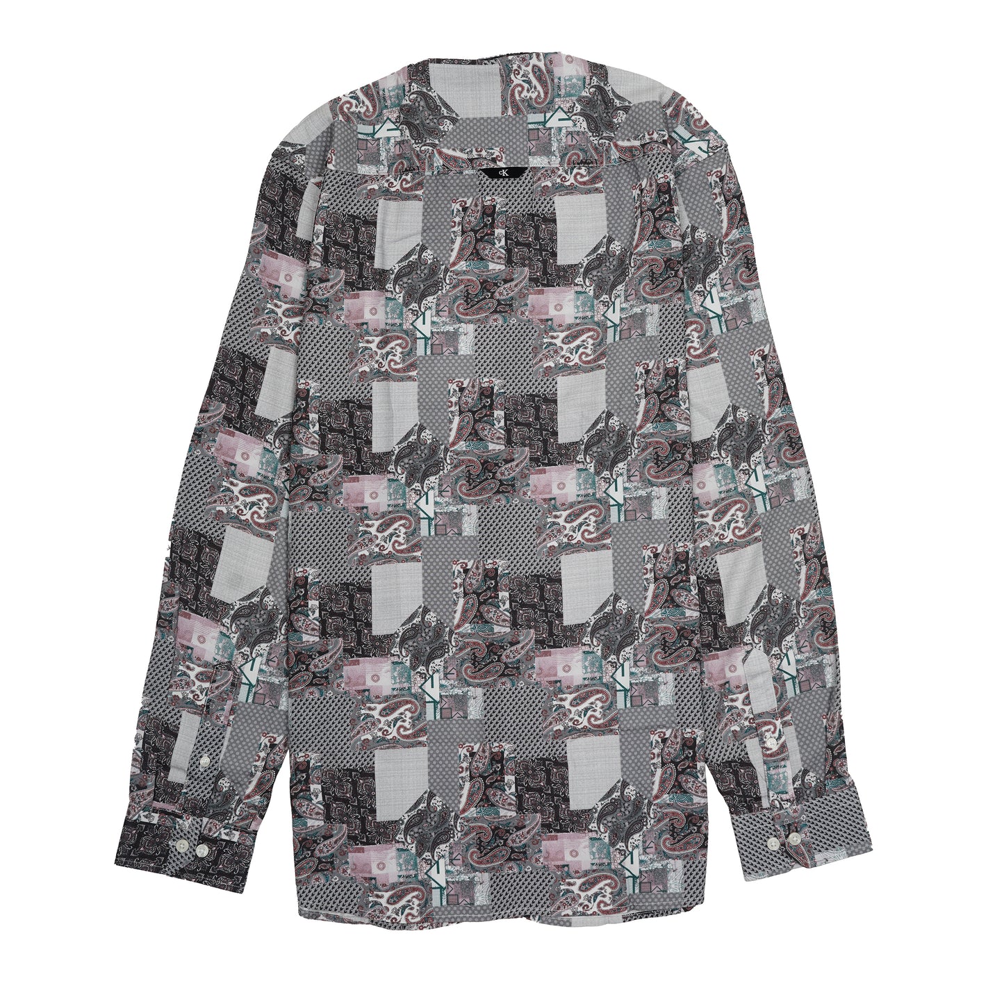 CALVIN KLEIN Prismatic Quartz Ember Slim Fit Long Sleeve Shirt