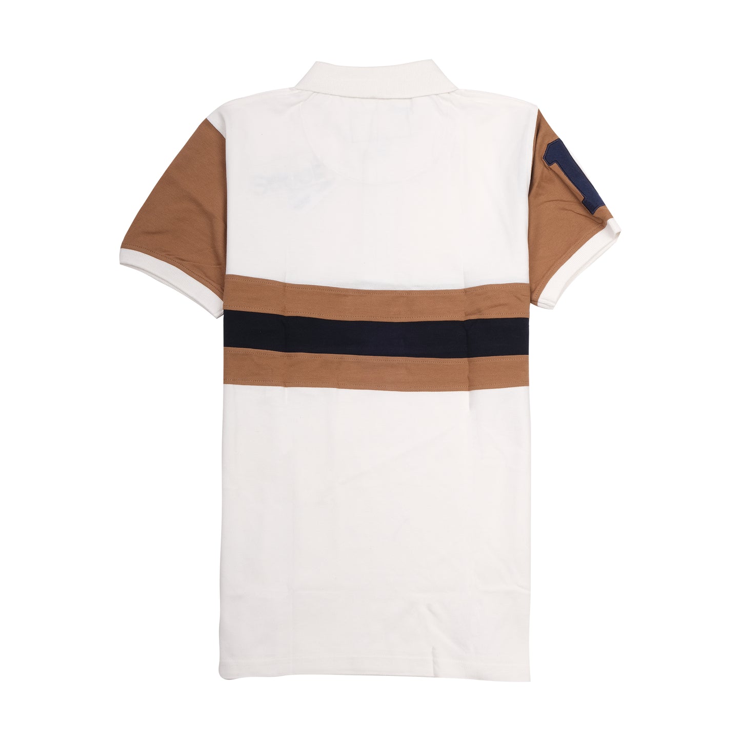 Superdry Osaka Series White and Brown Stripe Polo Shirt