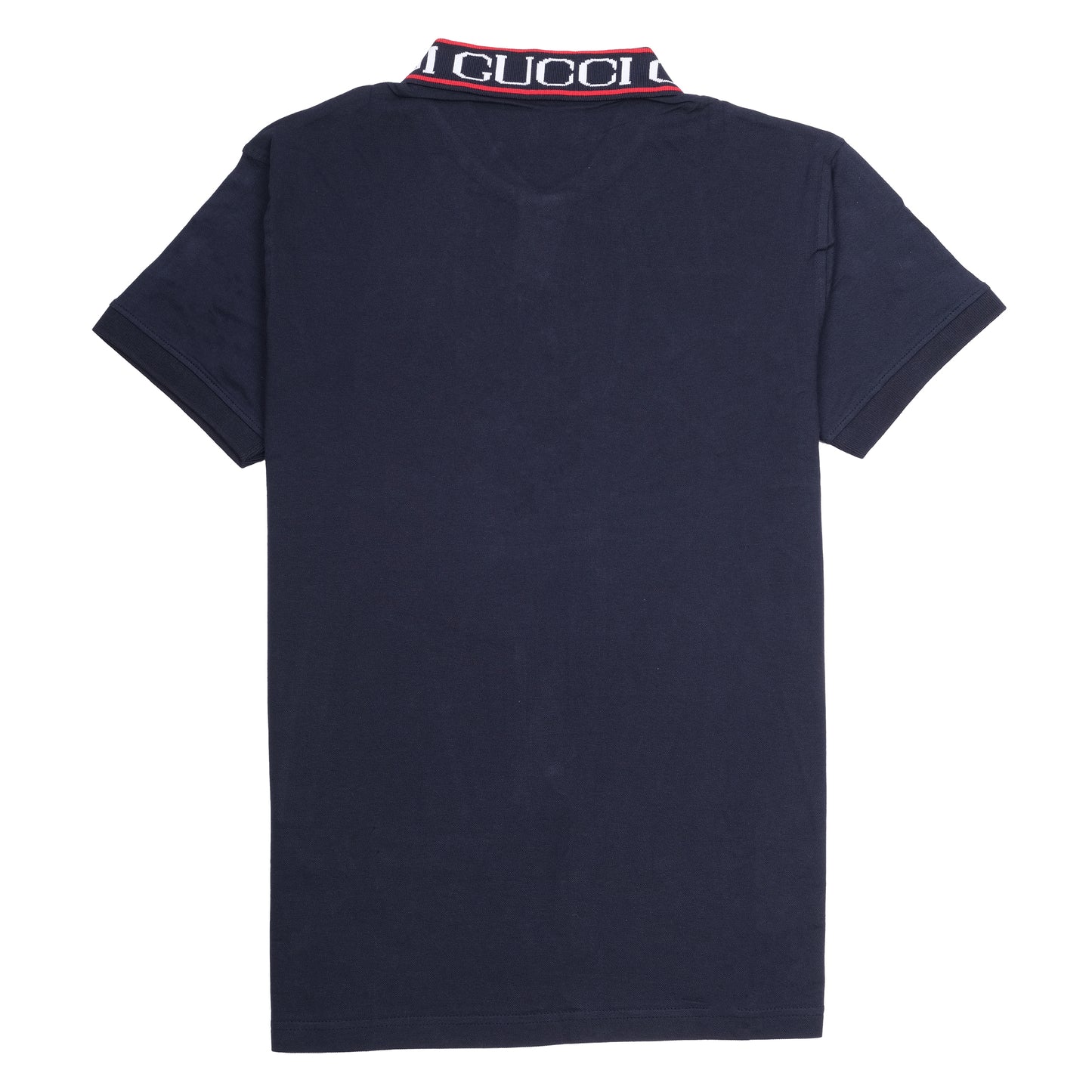 GUCCI Navy Blue Logo Collar Classic Polo Shirt