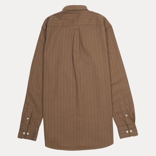 POLO RALPH LAUREN Rustic Chestnut Tailored Fit Long Sleeve Striped Shirt