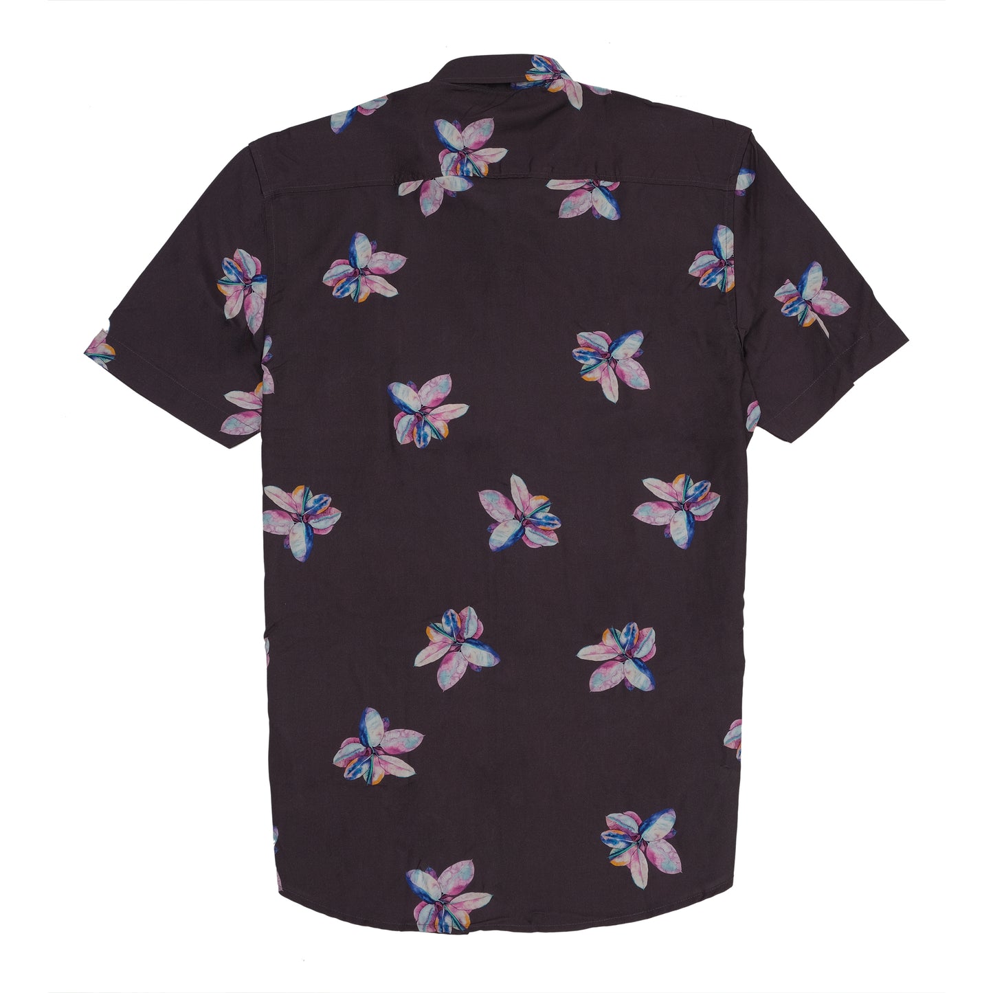 ZARA Dark Floral Print Short Sleeve Shirt