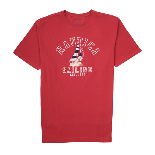 Nautica Red Round Neck T-shirt