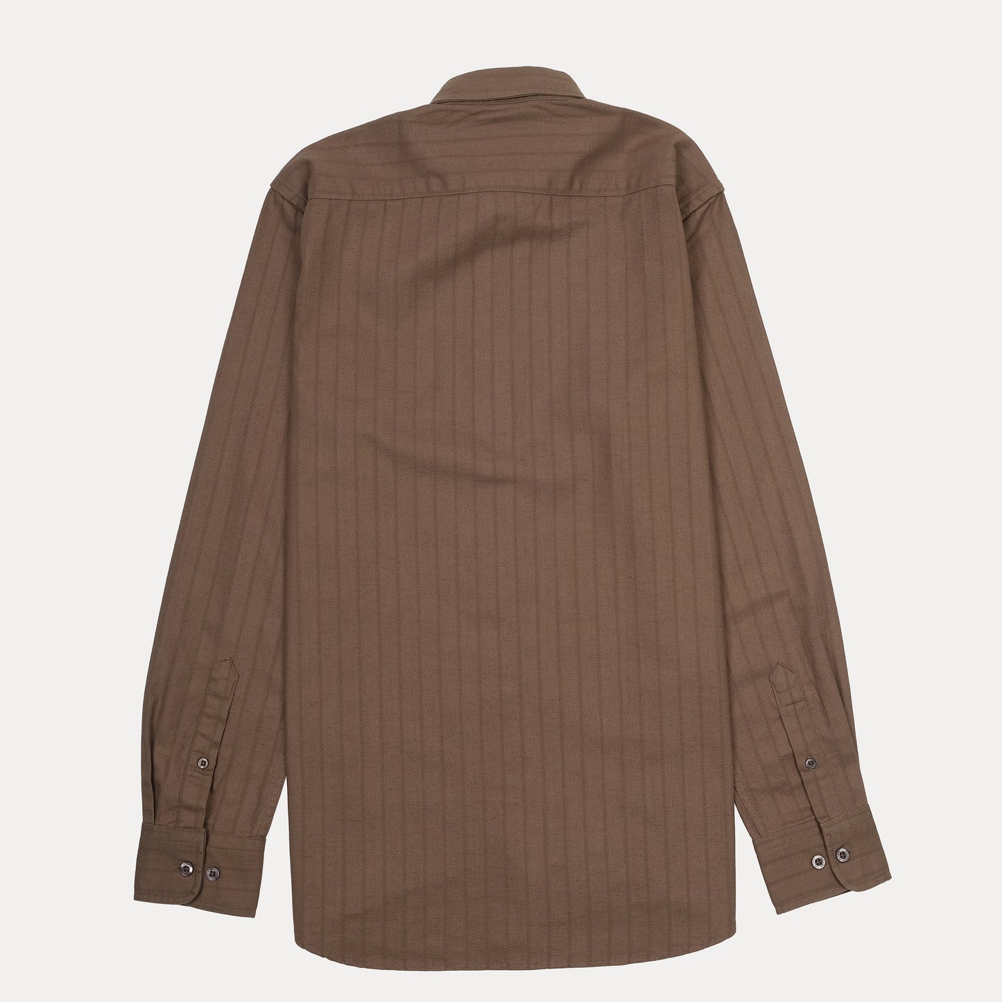 Lacoste Classic Fit Striped Button-Up Shirt in Brown