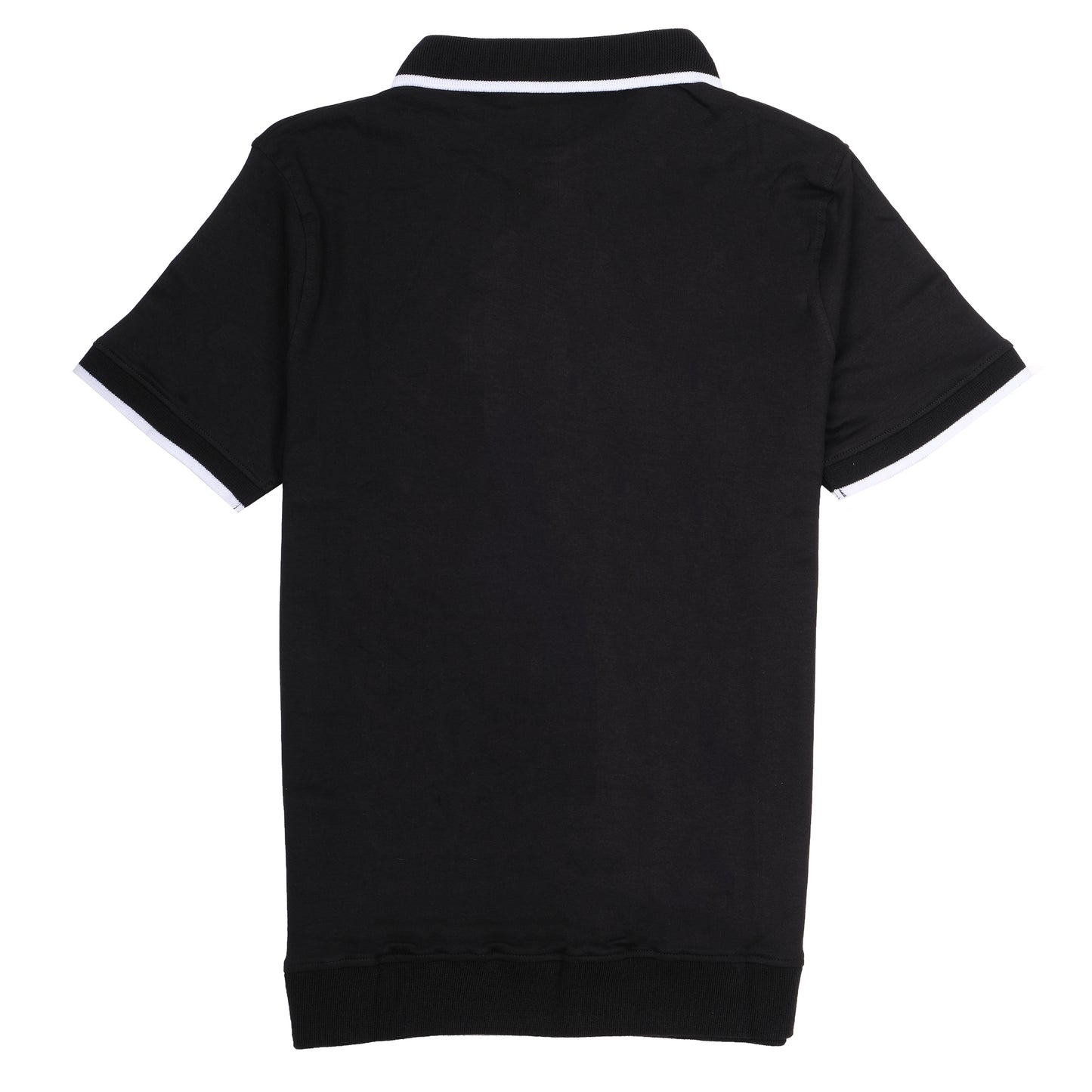 DOLCE&GABBANA Black Classic Polo with Contrast Trim