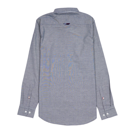 TOMMY JEANS Seraphic Azure Tailored Fit Long Sleeve Button-Up Shirt