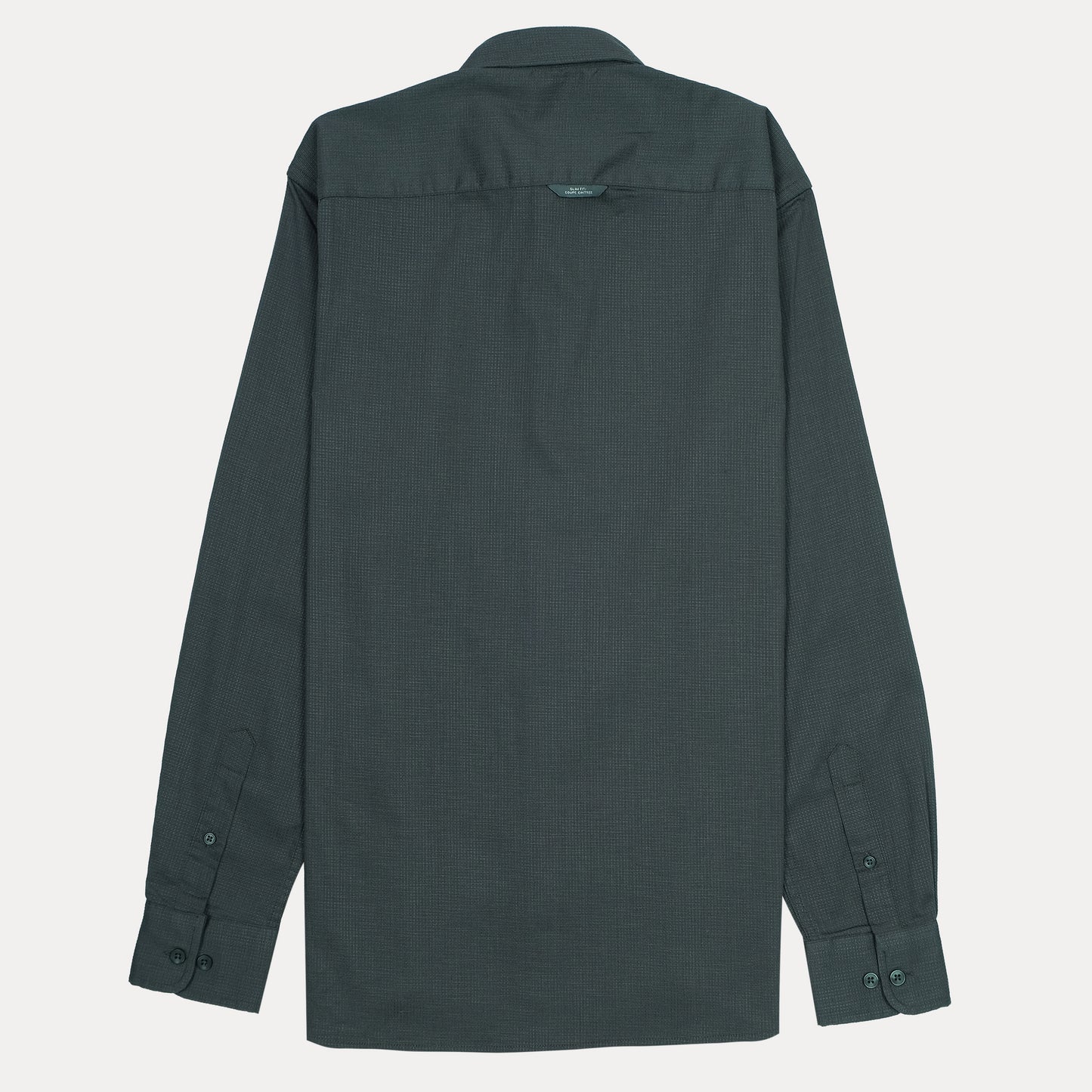 ARMANI EXCHANGE Mystic Teal Tailored Fit Long Sleeve Textured Shirt