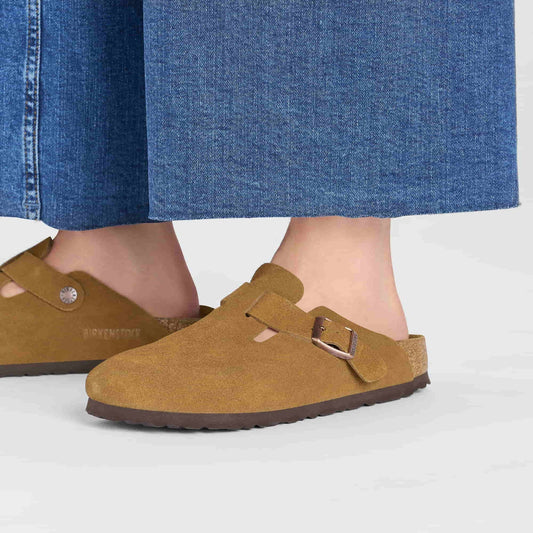 BIRKENSTOCK Thyme Suede Soft Footbed Clog