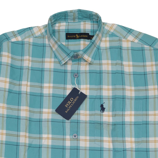 Polo Ralph Lauren Aqua Plaid Long Sleeve Shirt